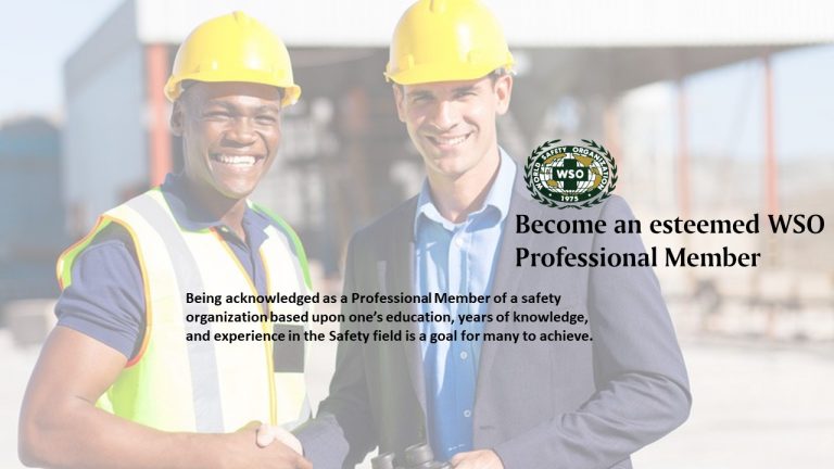 Professional Member Slide – World Safety Organization